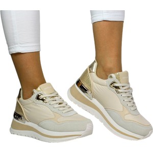 Buty sportowe Replay sznurowane nylon z płaską podeszwą