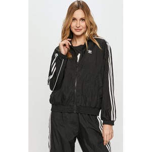 Czarna kurtka Adidas Originals w sportowym stylu bez kaptura