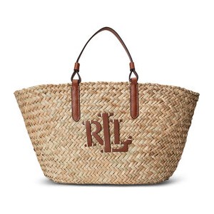 Brązowa torebka Ralph Lauren w wakacyjnym stylu duża