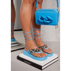 Niebieskie sandały Renee na platformie w stylu casual