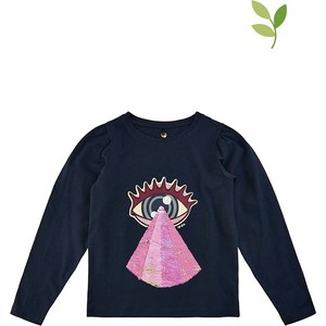 Granatowa bluzka dziecięca The New dla dziewczynek z bawełny