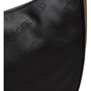 Czarna torebka Karl Lagerfeld średnia matowa na ramię