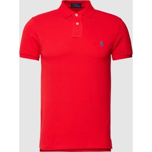 Czerwona koszulka polo POLO RALPH LAUREN w stylu casual z bawełny