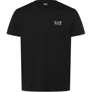 Czarny t-shirt Emporio Armani w stylu casual z krótkim rękawem z dżerseju