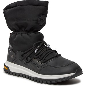 Czarne buty zimowe Colmar w sportowym stylu sznurowane