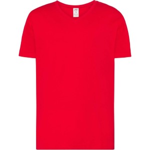 Czerwony t-shirt JK Collection z bawełny