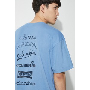 T-shirt Columbia z nadrukiem w sportowym stylu z krótkim rękawem
