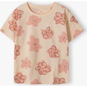Różowa bluzka dziecięca Lincoln & Sharks By 5.10.15. w kwiatki