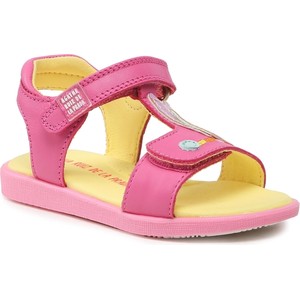 Różowe buty dziecięce letnie Prada dla dziewczynek