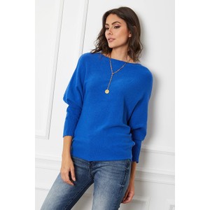 Niebieski sweter Joséfine w stylu casual z kaszmiru