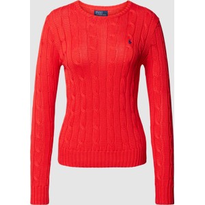 Czerwony sweter POLO RALPH LAUREN z bawełny