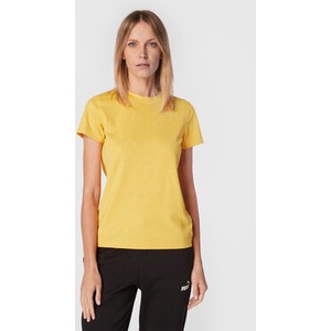 Żółty t-shirt Puma w sportowym stylu z krótkim rękawem