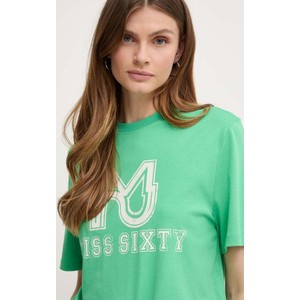 Zielony t-shirt Miss Sixty z krótkim rękawem w młodzieżowym stylu