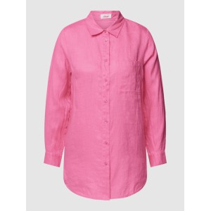 Różowa koszula S.Oliver w stylu casual z lnu