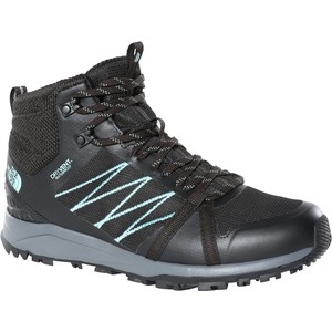 Czarne buty trekkingowe The North Face z płaską podeszwą z goretexu