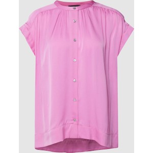 Różowa bluzka Repeat z okrągłym dekoltem w stylu casual