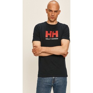 T-shirt Helly Hansen z nadrukiem z krótkim rękawem z bawełny