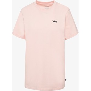 Różowy t-shirt Vans z krótkim rękawem