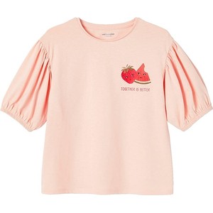 Różowa bluzka dziecięca Vertbaudet dla dziewczynek z bawełny