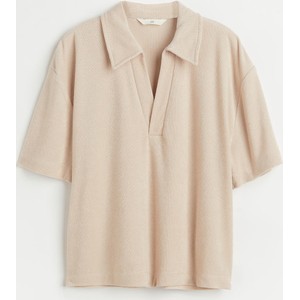 Bluzka H & M z dekoltem w kształcie litery v w stylu casual z krótkim rękawem