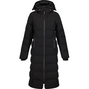 Czarny płaszcz Icepeak w stylu casual z kapturem