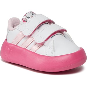 Różowe trampki dziecięce Adidas na rzepy