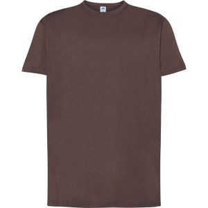 Brązowy t-shirt JK Collection z krótkim rękawem z bawełny w stylu casual