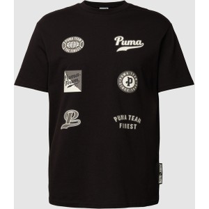Czarny t-shirt Puma z bawełny
