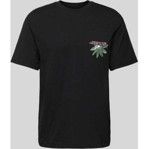 Czarny t-shirt Jack & Jones z bawełny w młodzieżowym stylu