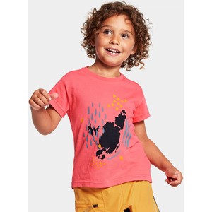 Różowa bluzka dziecięca Didriksons z krótkim rękawem