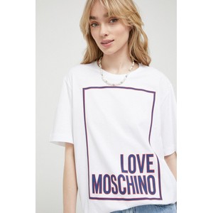 T-shirt Love Moschino z dzianiny z krótkim rękawem