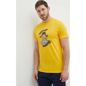 Żółty t-shirt Picture w młodzieżowym stylu z krótkim rękawem