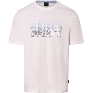T-shirt Bugatti z bawełny z nadrukiem