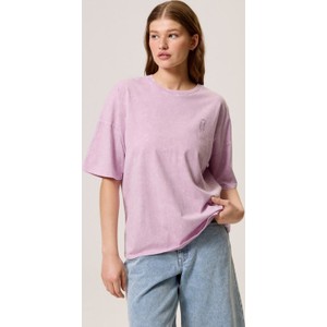 Różowy t-shirt Coalition z krótkim rękawem w stylu casual