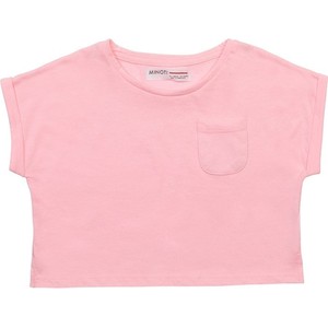 Różowa bluzka dziecięca Minoti dla dziewczynek z dzianiny