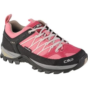 Różowe buty sportowe CMP sznurowane z płaską podeszwą w sportowym stylu