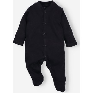 NINI Pajac niemowlęcy z bawełny organicznej dla chłopca czarny