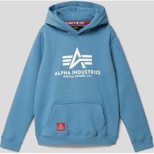 Granatowa bluza dziecięca Alpha Industries z bawełny dla chłopców
