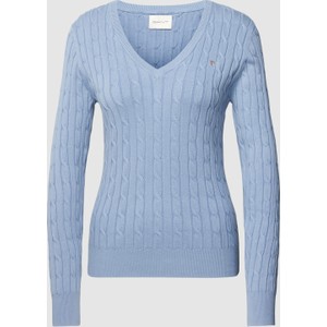 Niebieski sweter Gant z bawełny