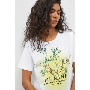 T-shirt Munthe z nadrukiem z okrągłym dekoltem