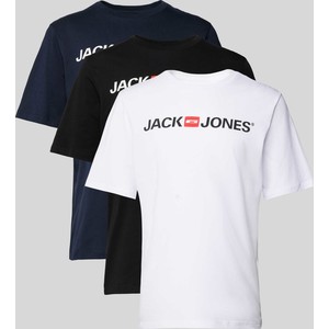 Jack & Jones T-shirt z nadrukiem z logo i okrągłym dekoltem