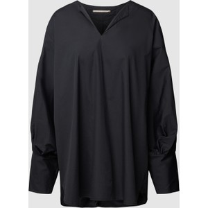 Czarna bluzka The Mercer N.Y. z dekoltem w kształcie litery v z długim rękawem z bawełny