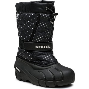 Czarne buty dziecięce zimowe Sorel