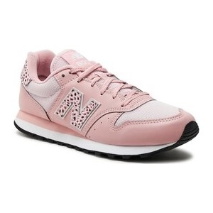 Różowe buty sportowe New Balance z płaską podeszwą w sportowym stylu sznurowane