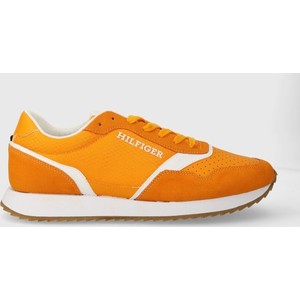 Pomarańczowe buty sportowe Tommy Hilfiger sznurowane