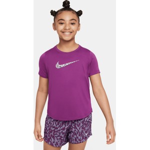 Fioletowa bluzka dziecięca Nike z krótkim rękawem