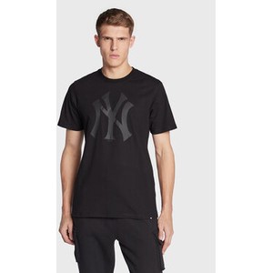 Czarny t-shirt 47 Brand z nadrukiem z krótkim rękawem