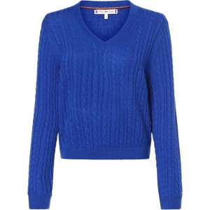 Niebieski sweter Tommy Hilfiger z wełny