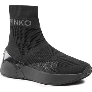 Czarne buty sportowe Pinko w młodzieżowym stylu na platformie