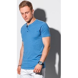 Niebieski t-shirt Ombre w stylu casual